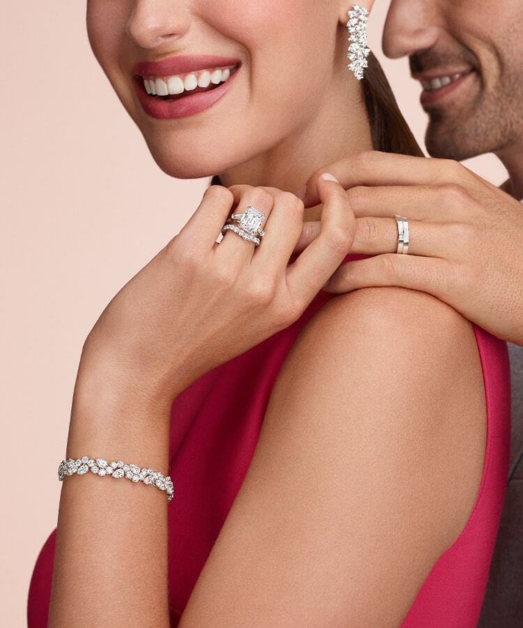 Women Bridal Wedding Jewelry Sets Necklace Earrings Bracelet Ring Set In  JW1083 Series | LaceDesign