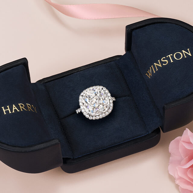The One Cushion Cut Engagement Ring Harry Winston