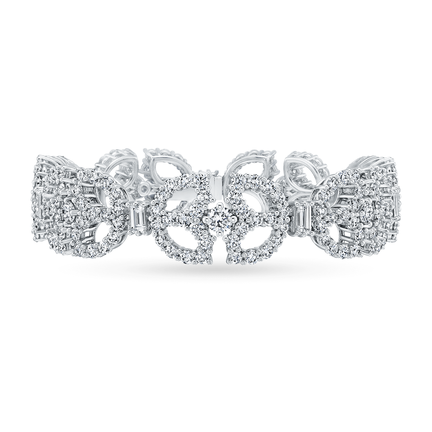 Lily Cluster Diamond Bangle Bracelet in Platinum  Harry Winston
