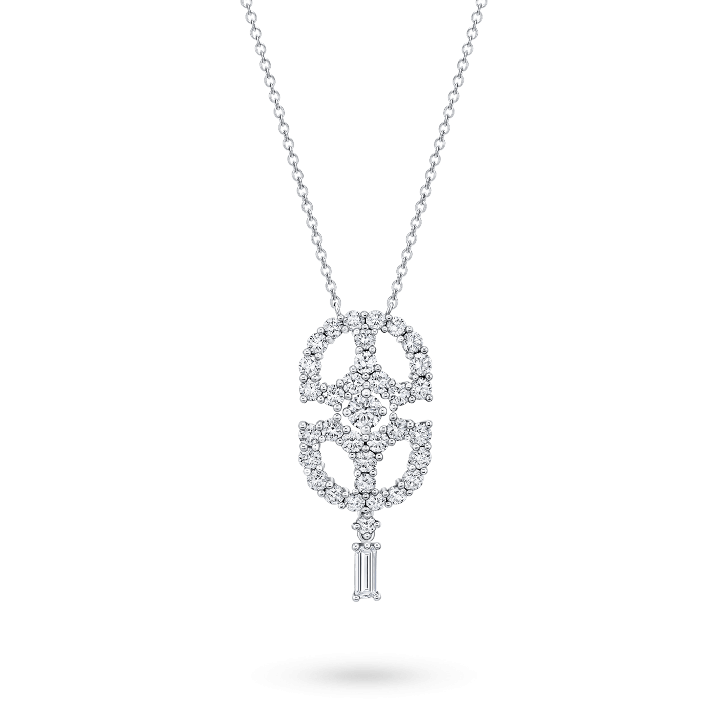 18K White Gold Aquamarine & Diamond Art Deco Necklace - Fallers -  Fallers.com - Fallers Irish Jewelry