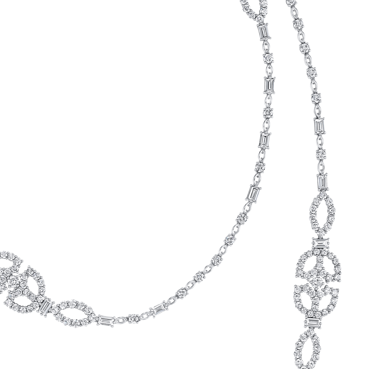 1925 Art Deco Blue Zircon and Diamond Platinum Necklace - Saint John &  Myers Antique Jewelry