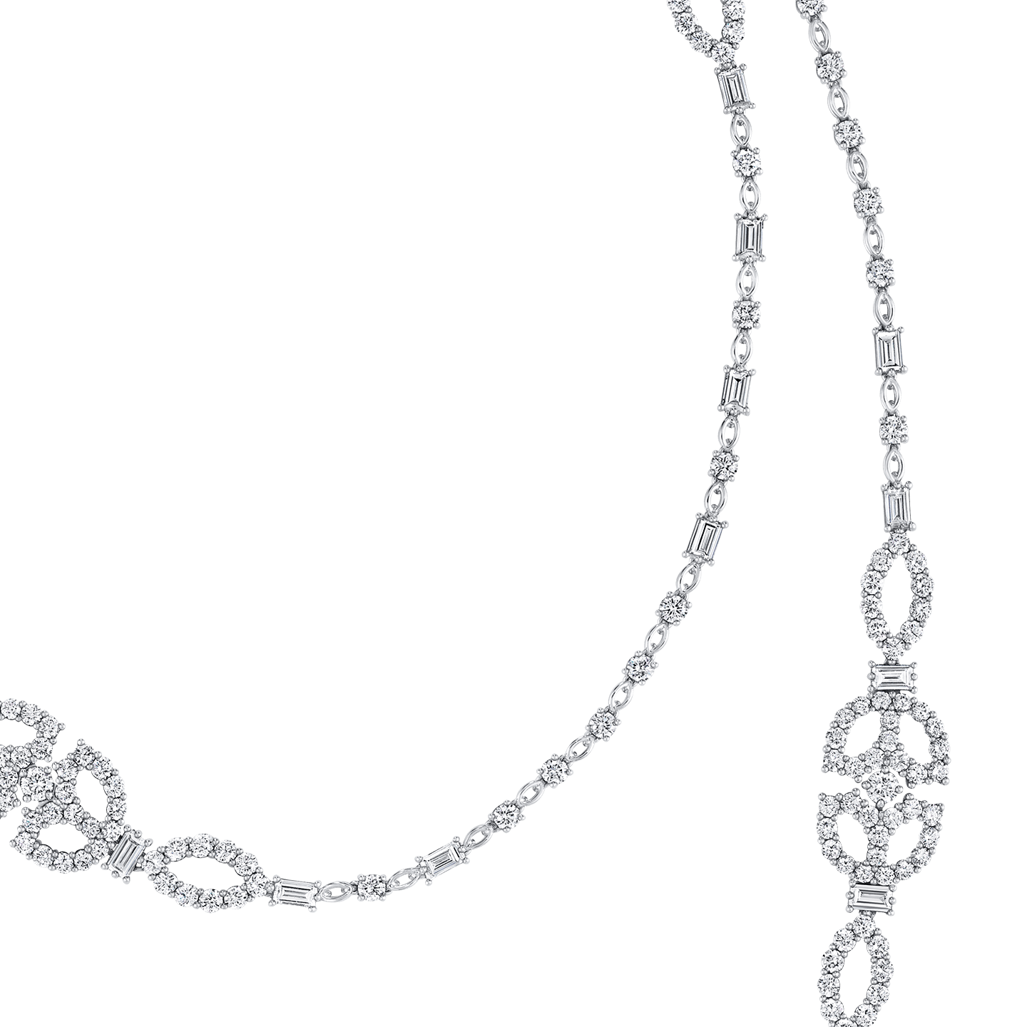 Close-up view of the Art Deco Diamond Sautoir