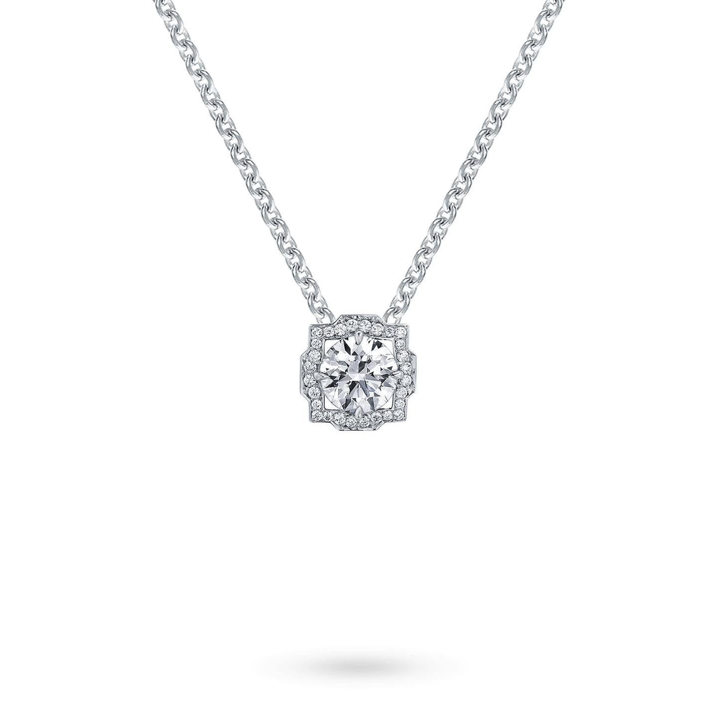 Belle Round Brilliant Diamond Micropavé Pendant, Product Image 1