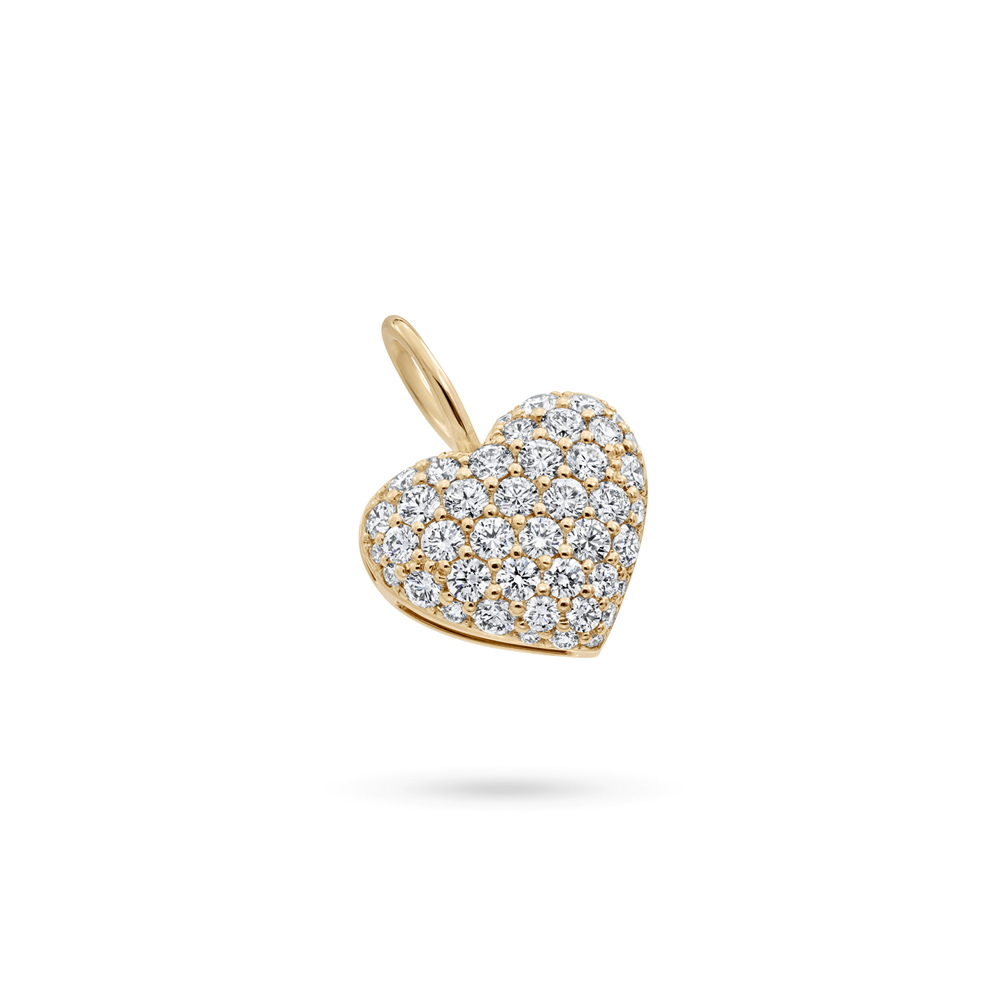 Pave Heart Charm in Yellow Gold Harry Winston