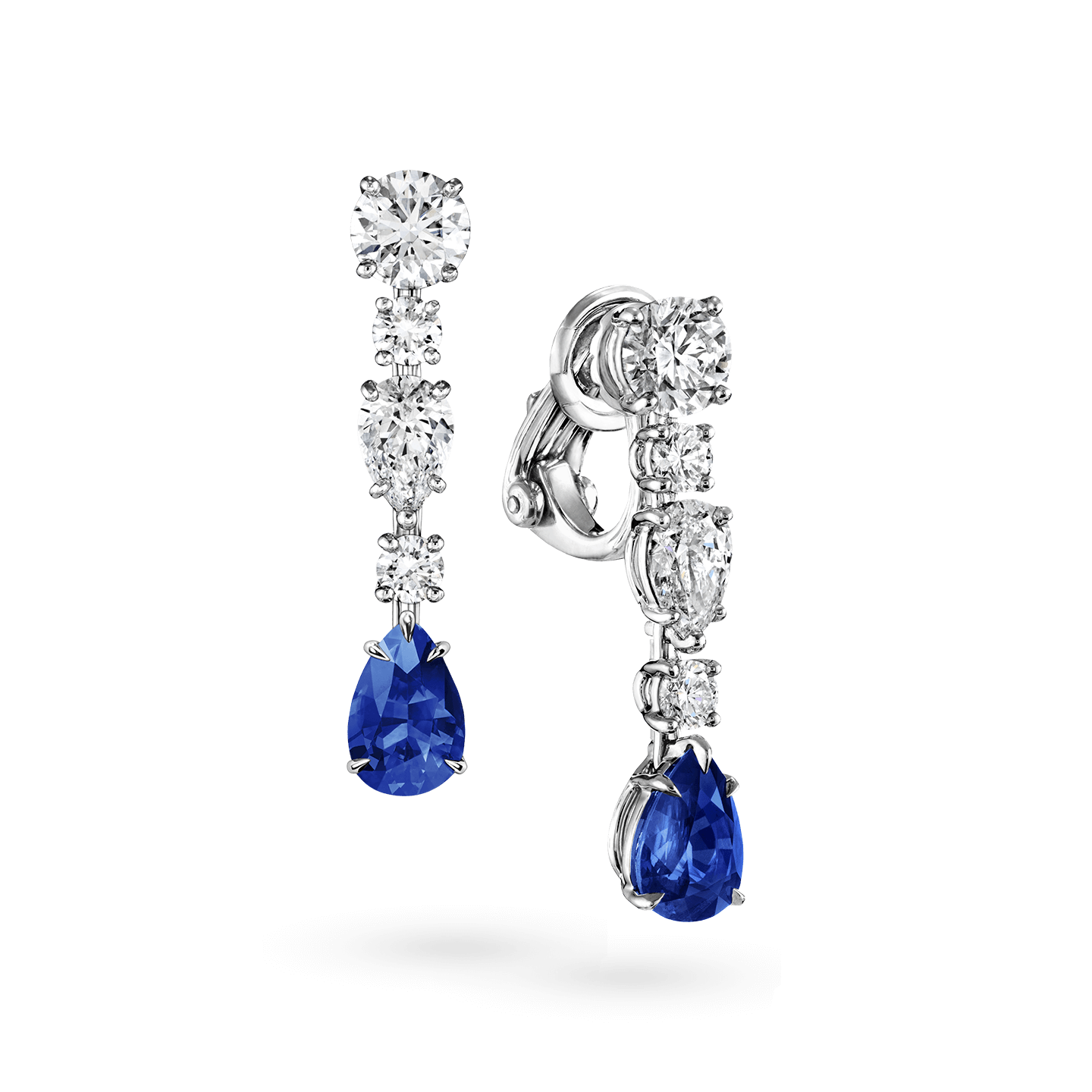 Diamond and Sapphire Drop Earrings Harry Winston