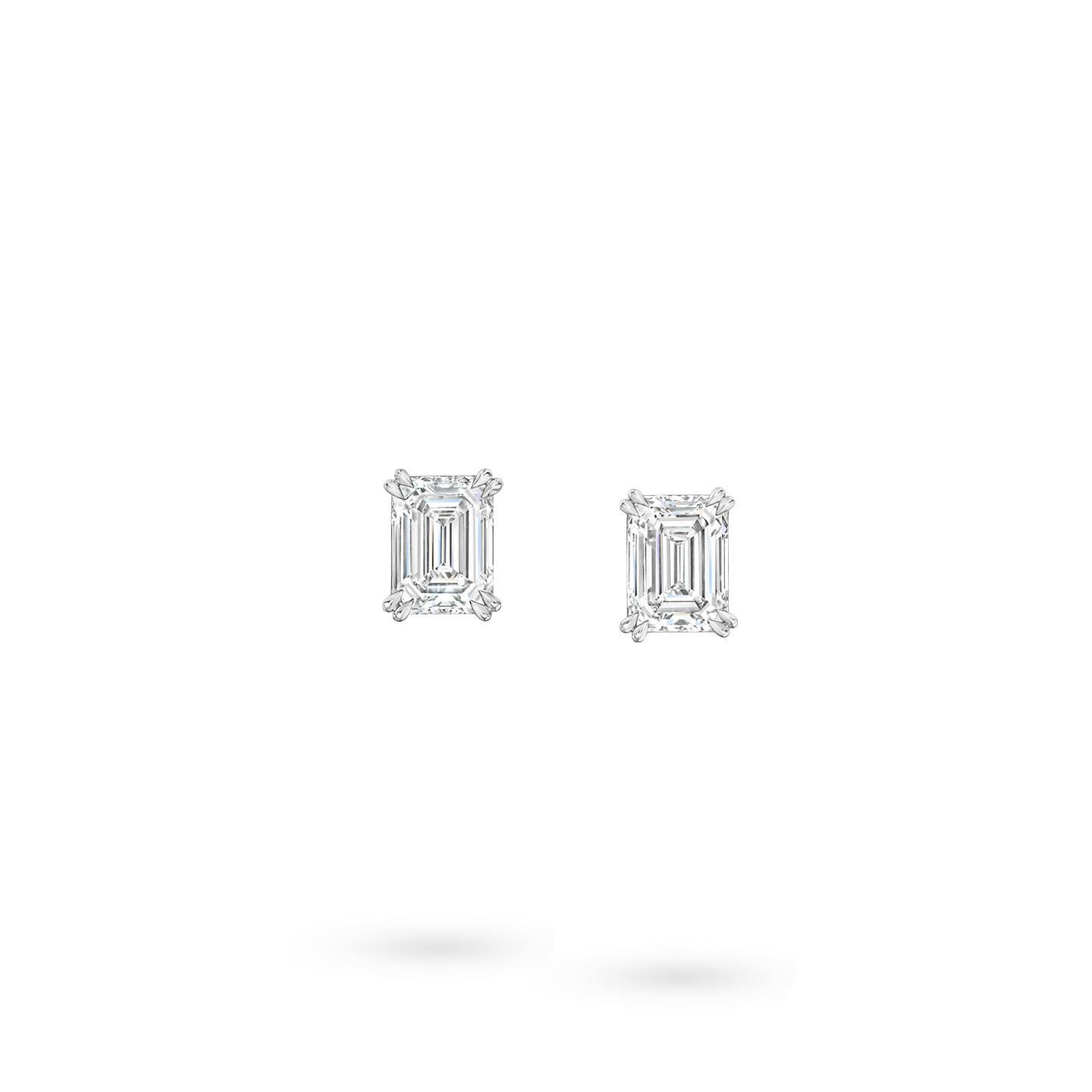 Emerald-Cut Diamond Earstuds