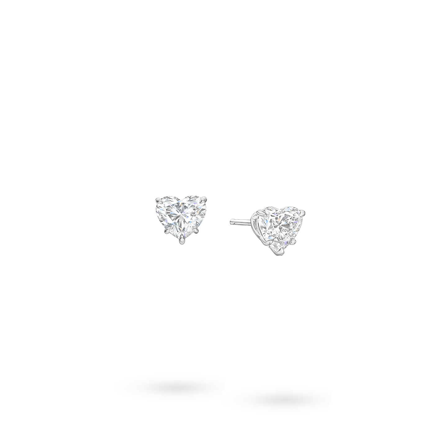 Heart-Shaped Diamond Earstuds