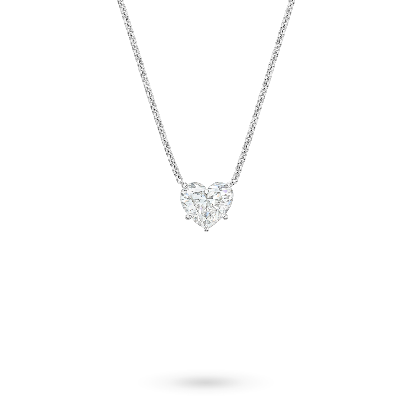 14K White Gold Pave Diamond Encrusted Heart Necklace | Shop 14k White Gold  Classic Necklaces | Gabriel & Co