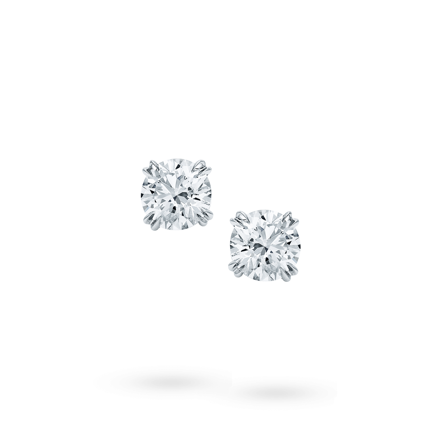 Classic Round Diamond Four Prong Stud Earrings (G/H SI+) – With Clarity