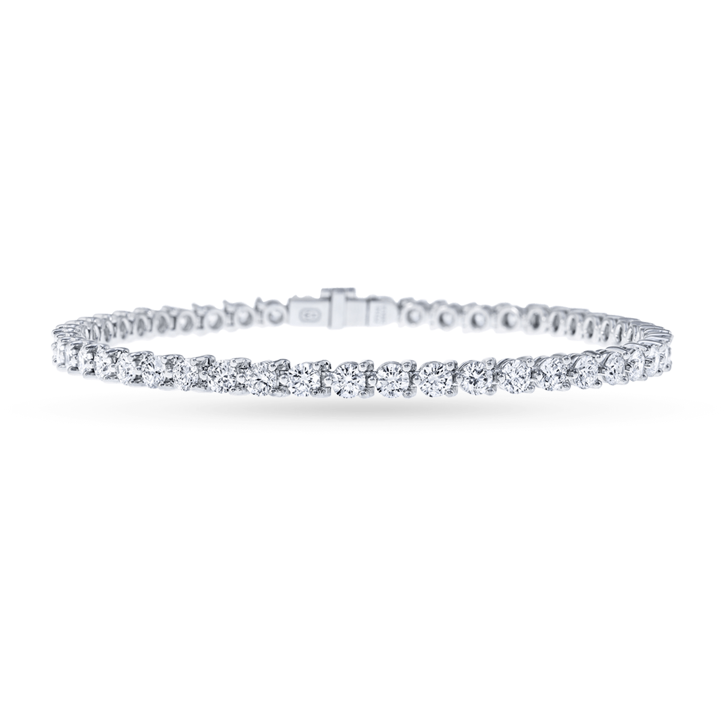 Round Brilliant Diamond Tennis Bracelet, Product Image 1