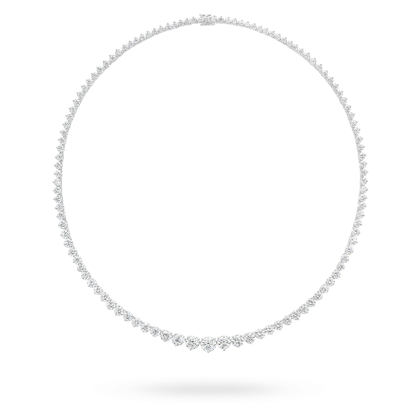 Round Brilliant Riviere Diamond Necklace, Product Image 1