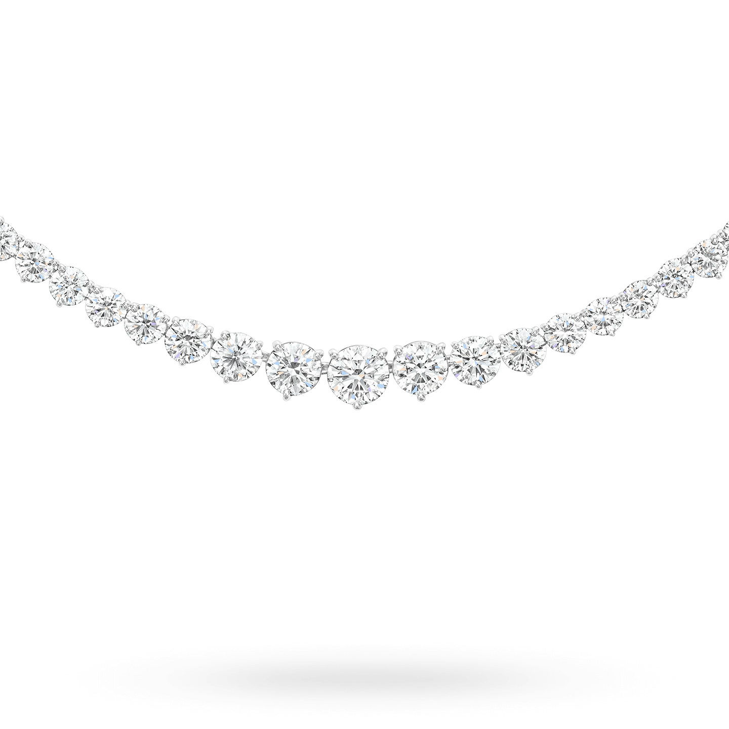 Round Brilliant Riviere Diamond Necklace Harry Winston