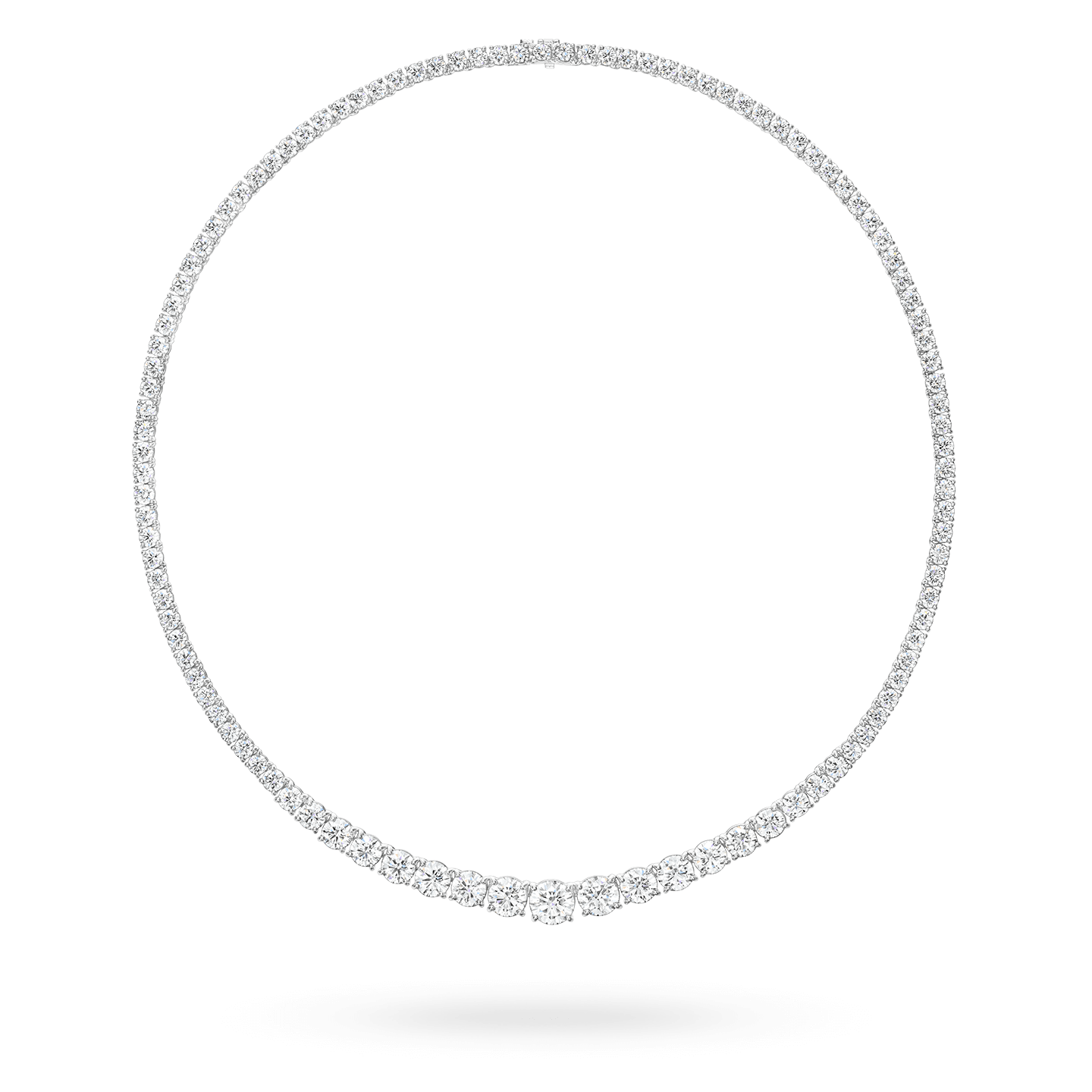 Round Brilliant Riviere Diamond Necklace