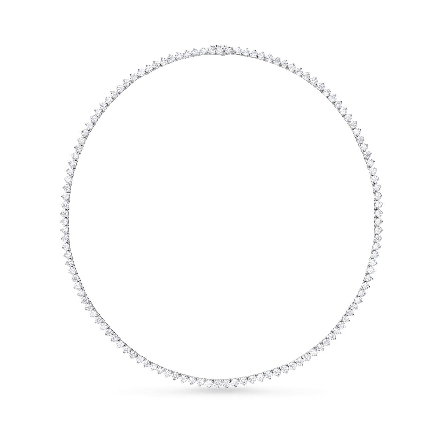 Round Brilliant Straightline Diamond Necklace