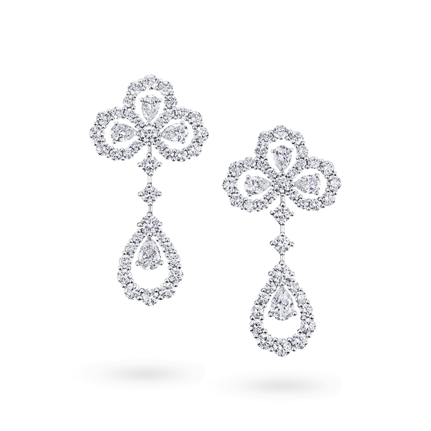 Diamond Loop Chandelier Earrings, Product Image 1