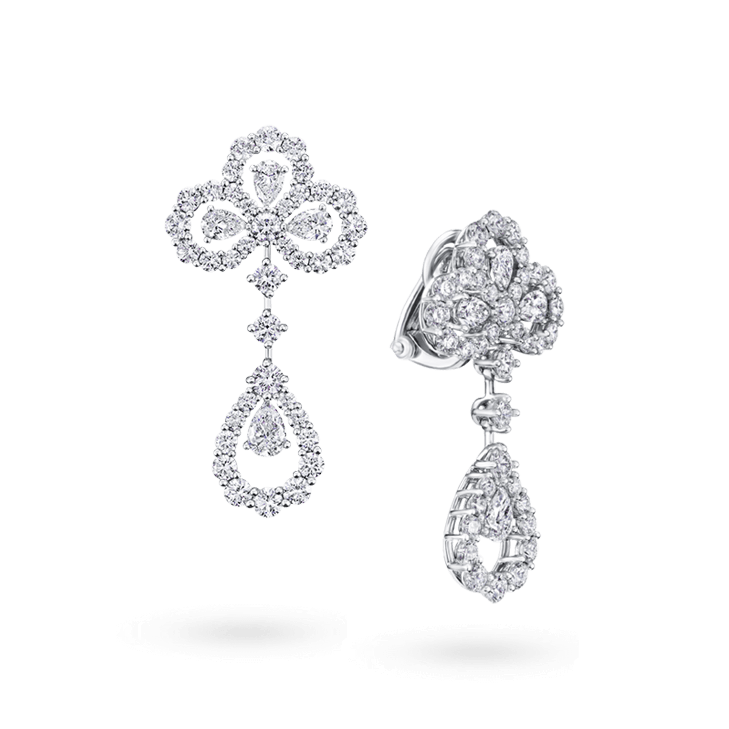 Diamond Loop Chandelier Earrings, Product Image 2