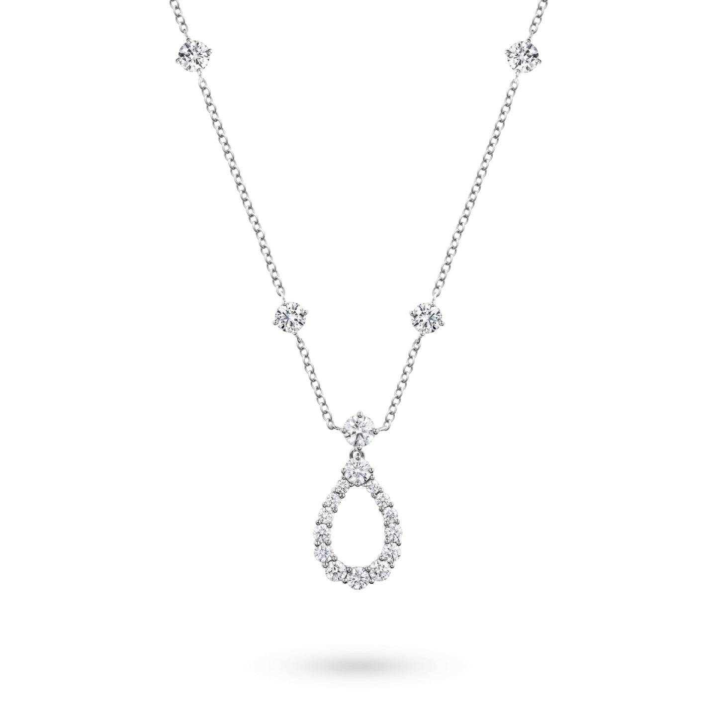 Diamond Loop Diamond Pendant on a Rondelle Chain, Product Image 2