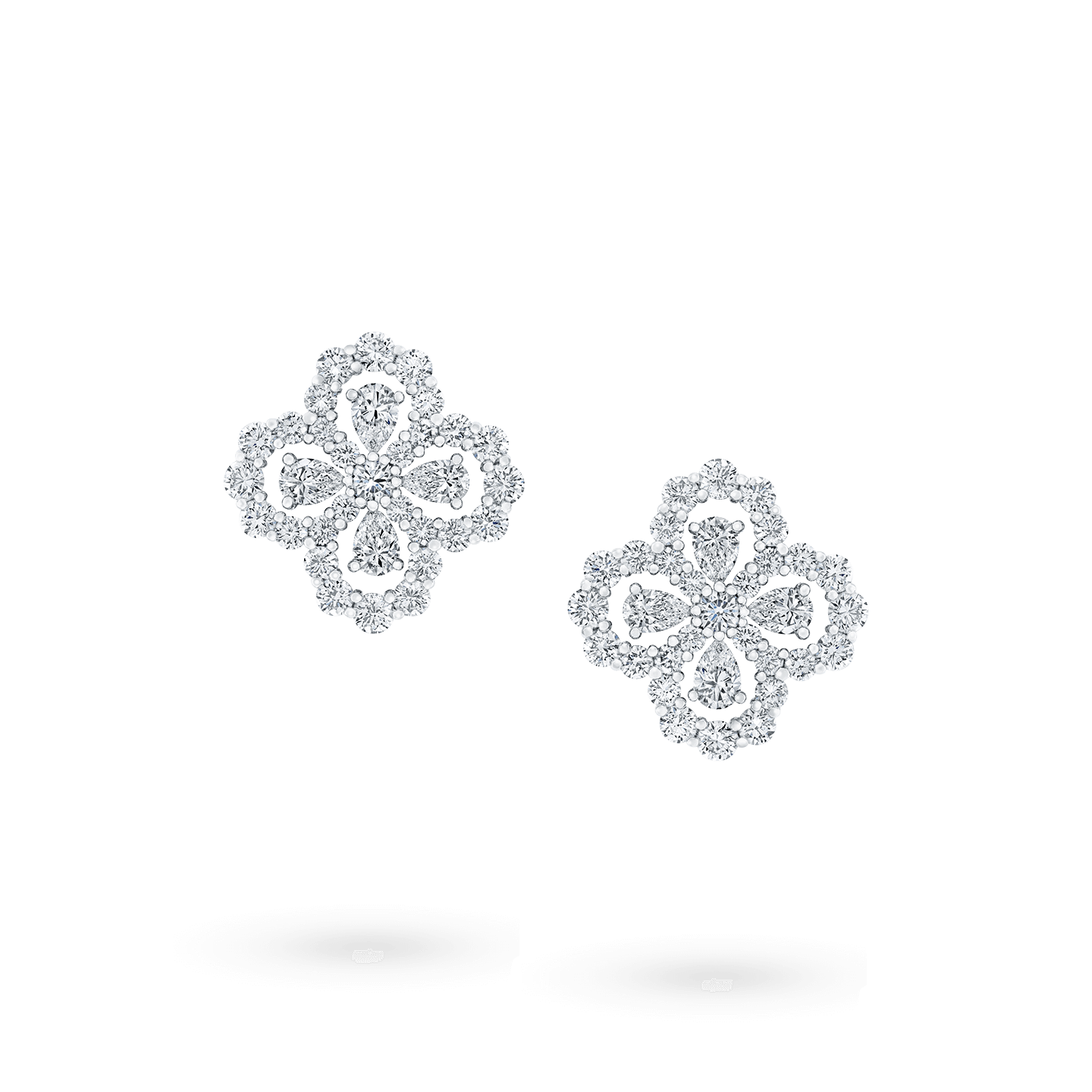 Diamond Loop Full Motif Diamond Earrings, Product Image 1