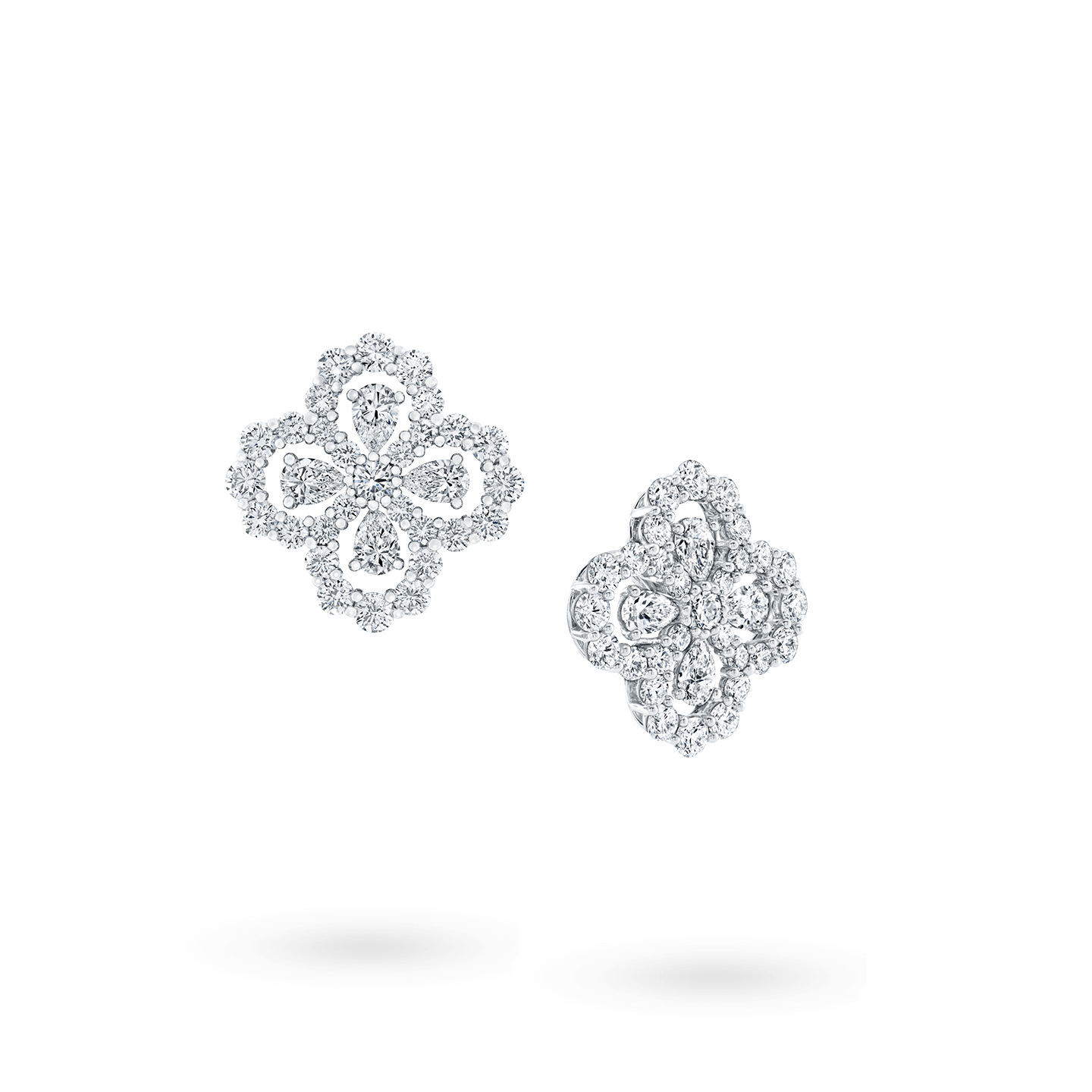 Diamond Loop Full Motif Diamond Earrings, Product Image 2