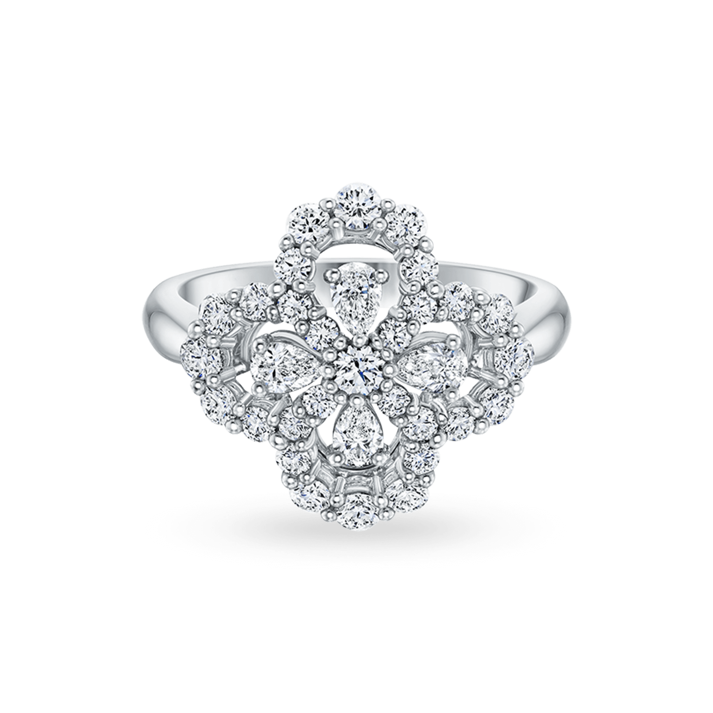 Vue de face de la Bague Diamond Loop en diamant