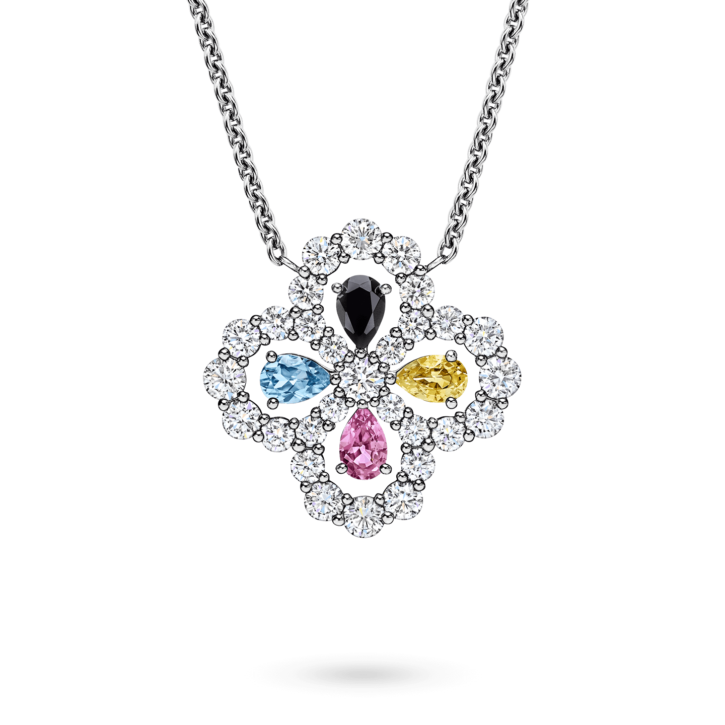 Rainbow Sapphire Beaded Necklace - Kimberly Collins Gems