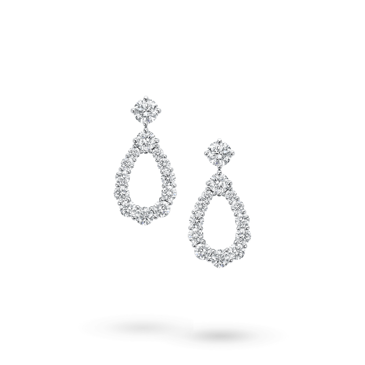 Diamond Loop Medium Diamond Earrings, Product Image 1