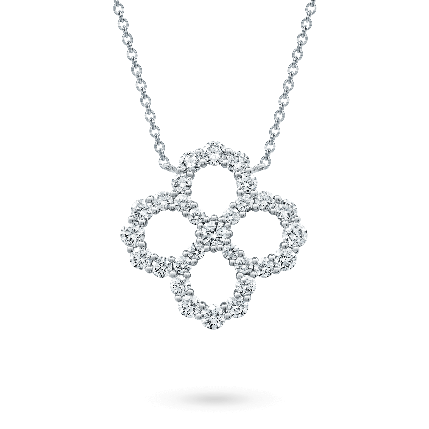 Diamond Loop Open Motif Diamond Pendant, Product Image 1