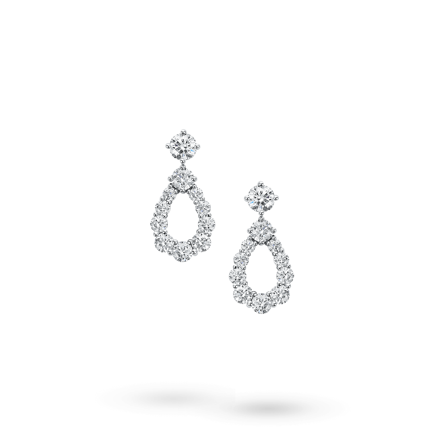 Buy Trendy Crescent Diamond Earrings 18 KT white gold 1936 gm  Online  By Giriraj Jewellers