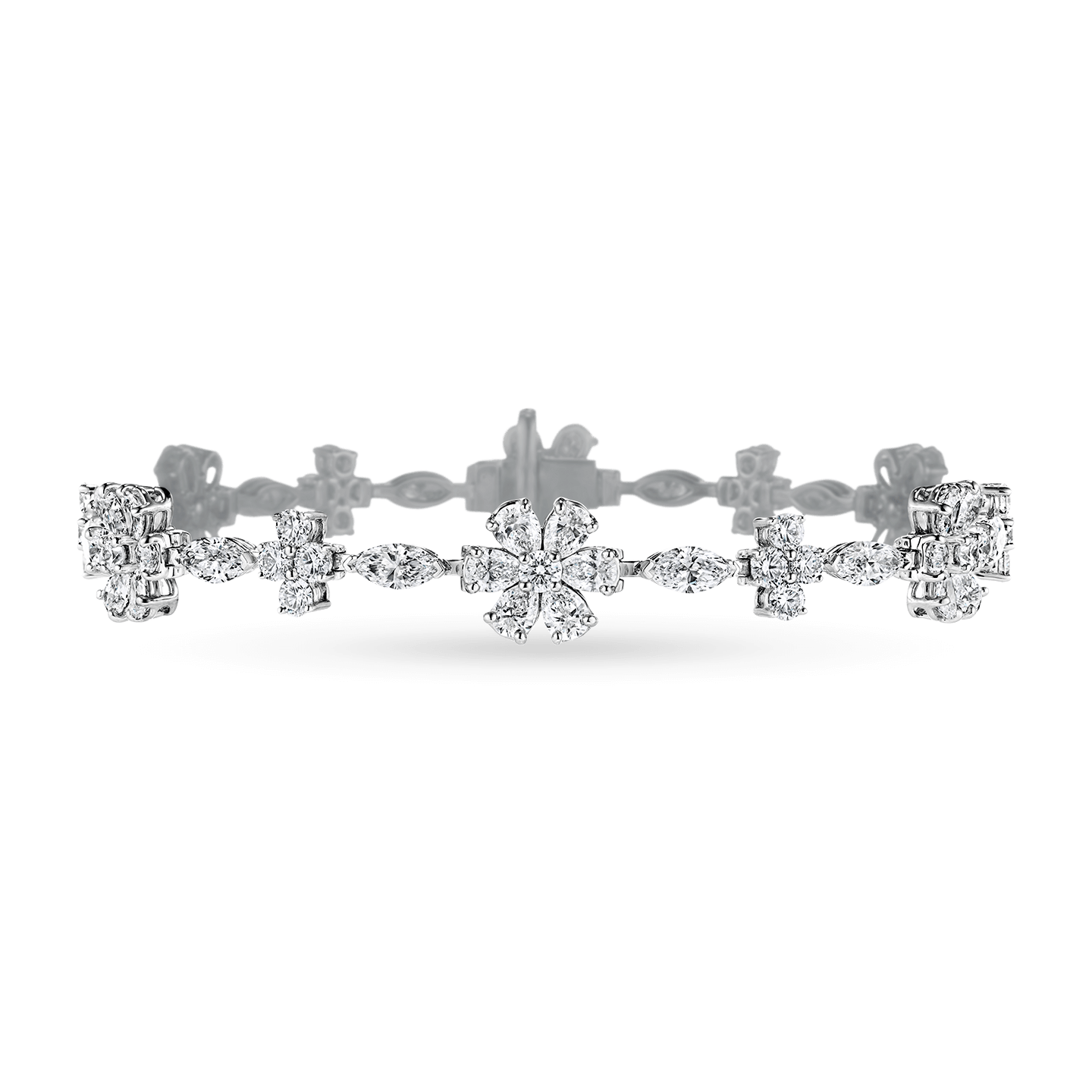 Diamond Cluster Heart by Harry Winston in Platinum | Harry Winston