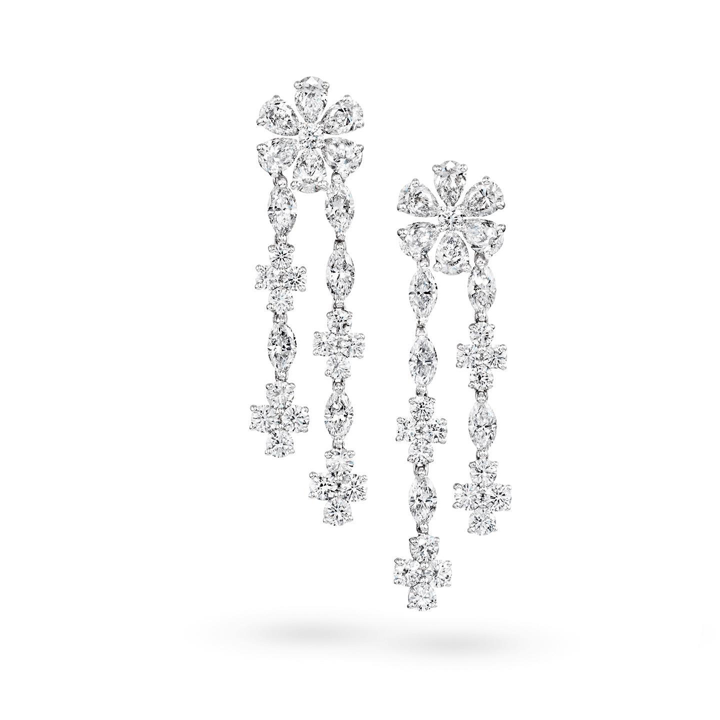 Forget-Me-Not Diamond Drop Earrings, Product Image 1