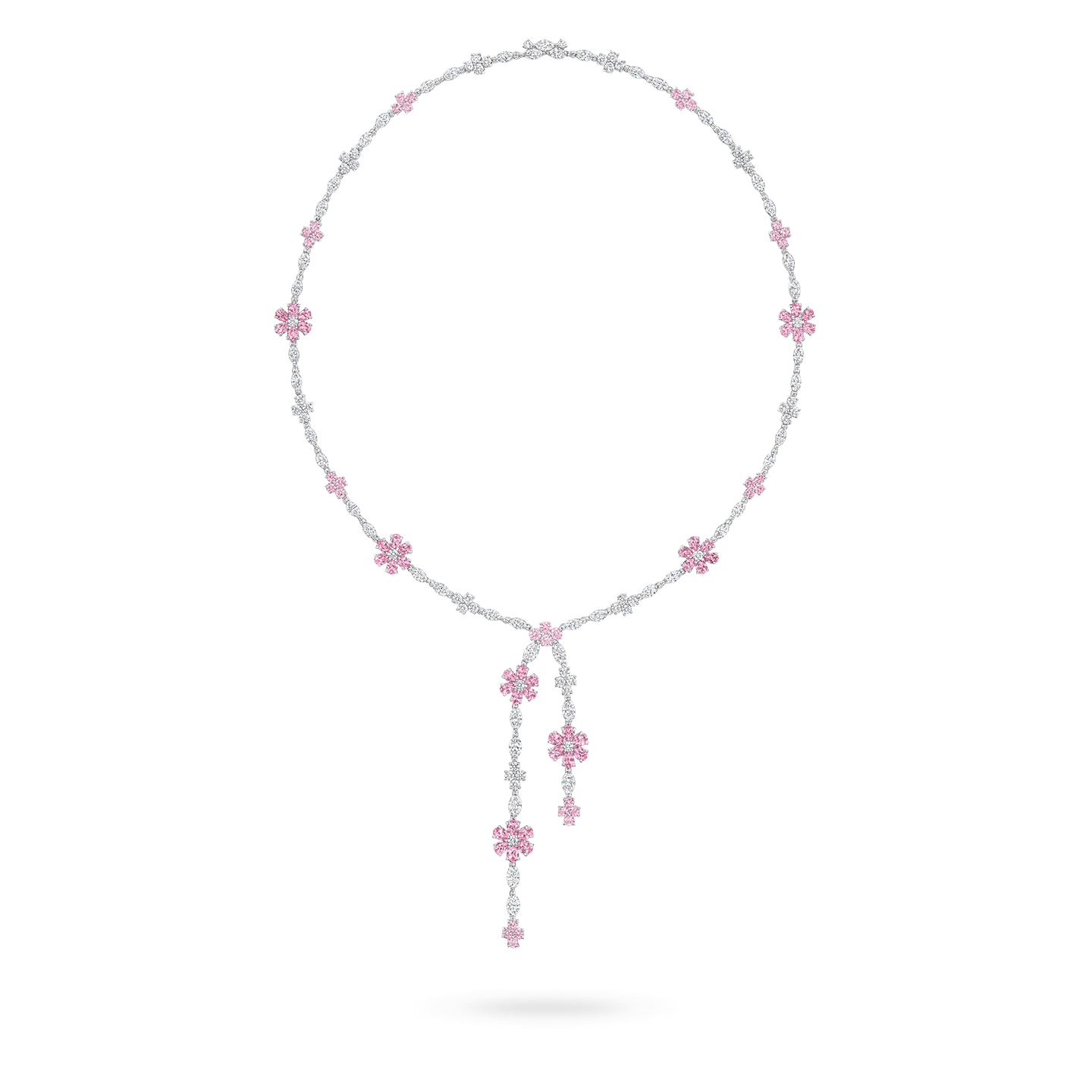 vuitton pink sapphire diamond necklace