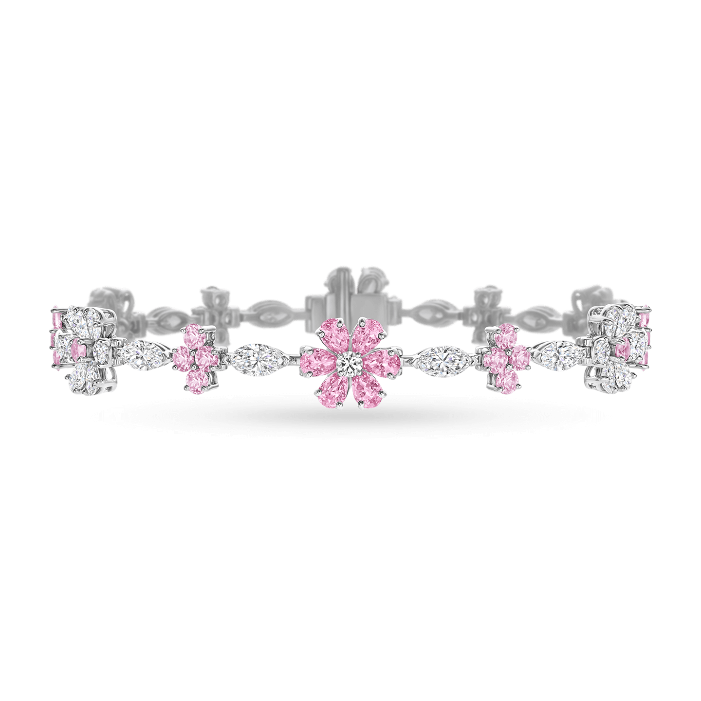 Forget Me Not Pink Sapphire and Diamond Bracelet Harry Winston