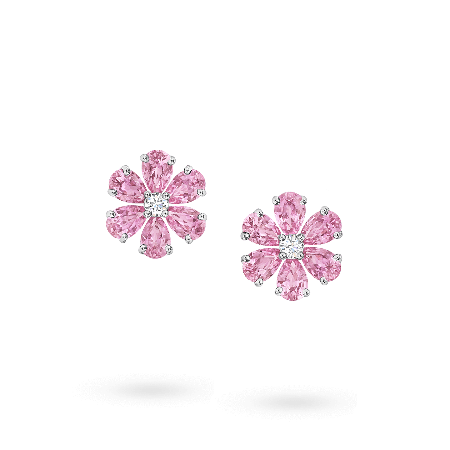 Fashion Jewelry  Jewelry  Very Beautiful Pink Sapphire Diamond Studded  Earrings  Poshmark