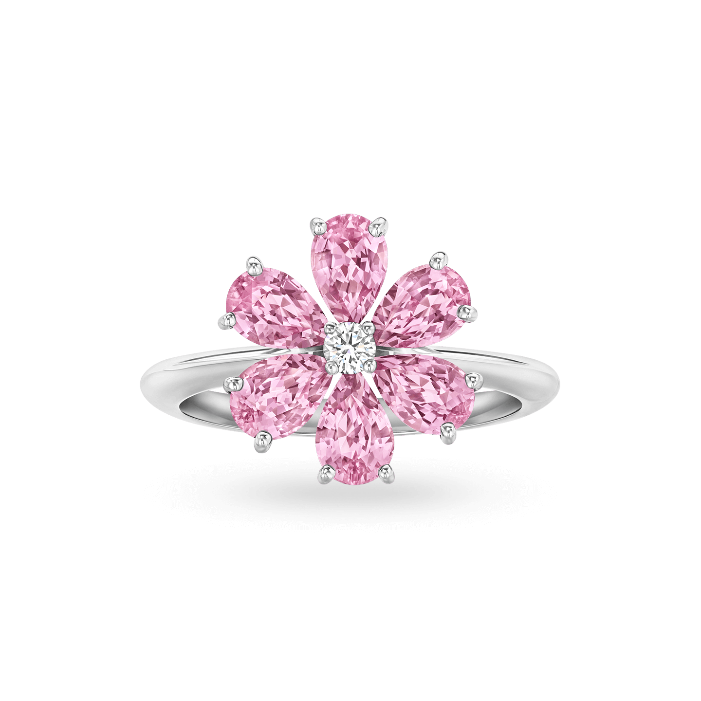 Forget Me Not Pink Sapphire and Diamond Ring Harry Winston