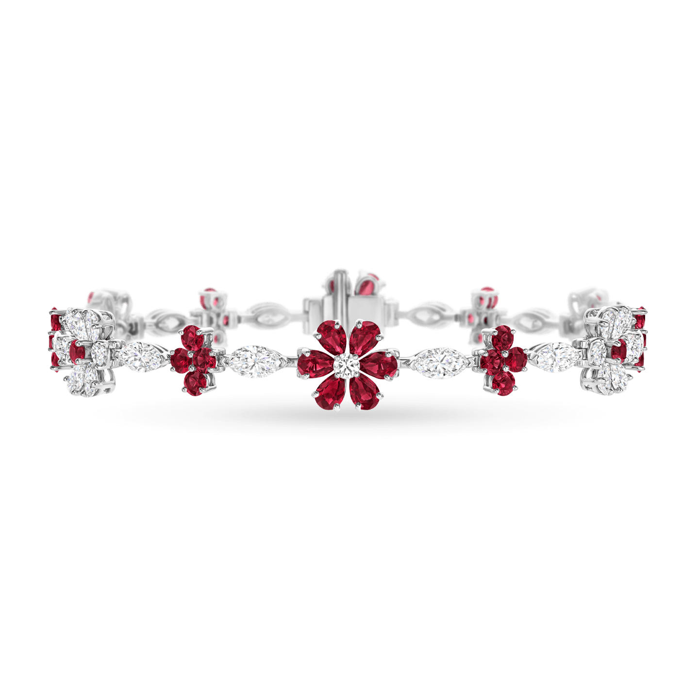 Forget-Me-Not Ruby and Diamond Bracelet, Product Image 1