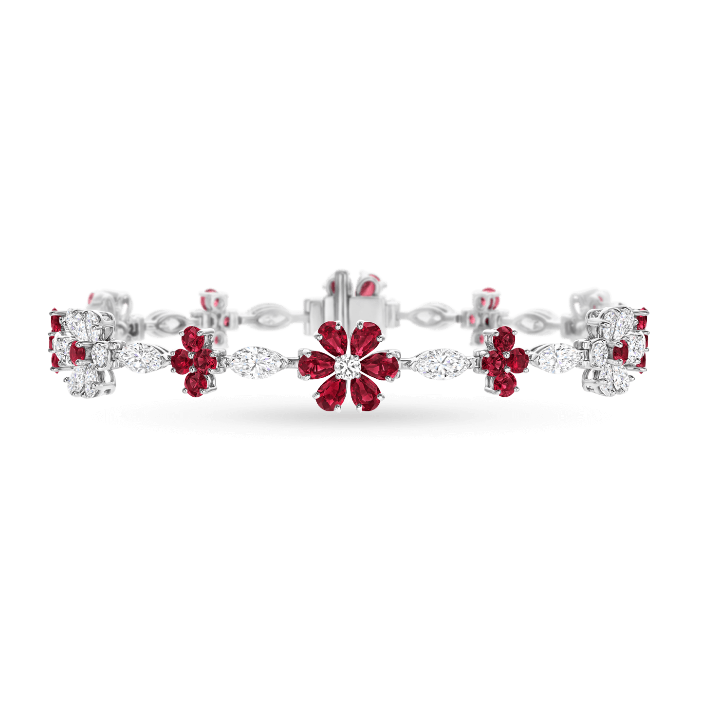 Ruby and diamond bracelet hotsell
