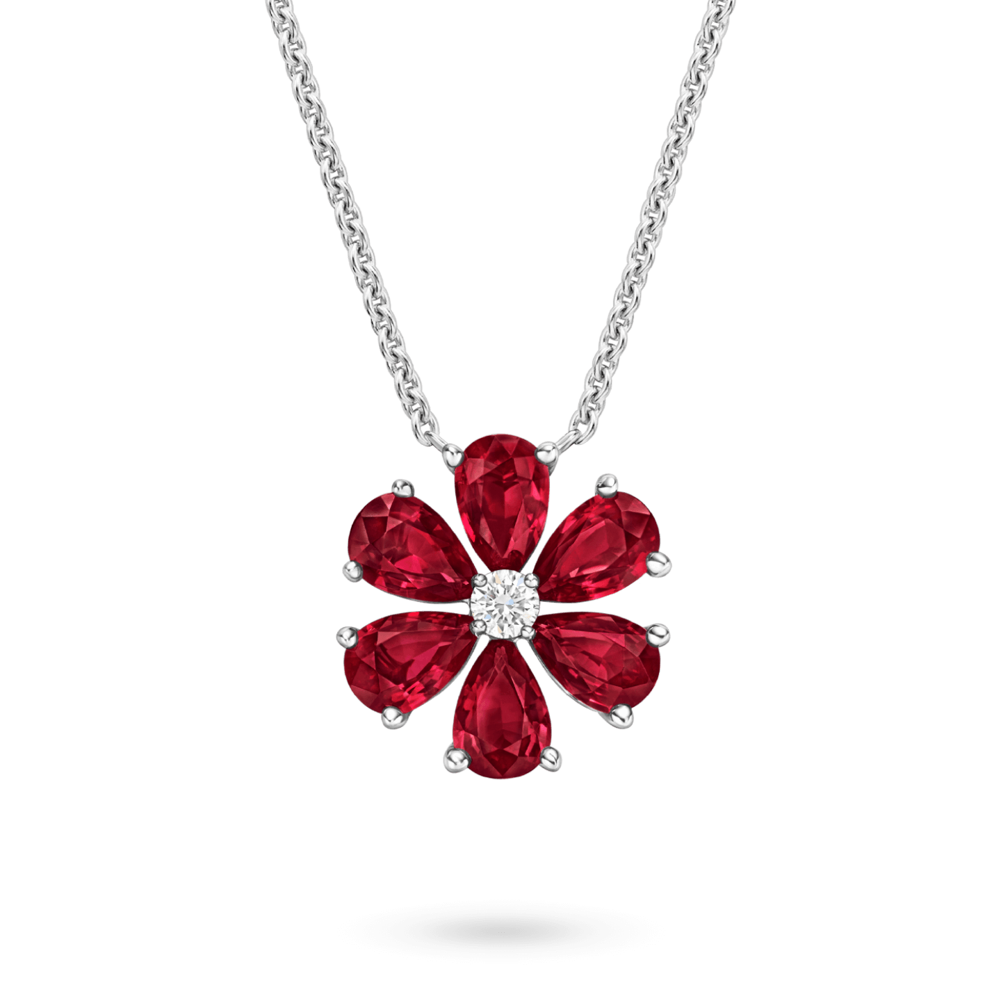 Forget-Me-Not Ruby and Diamond Pendant, Product Image 1