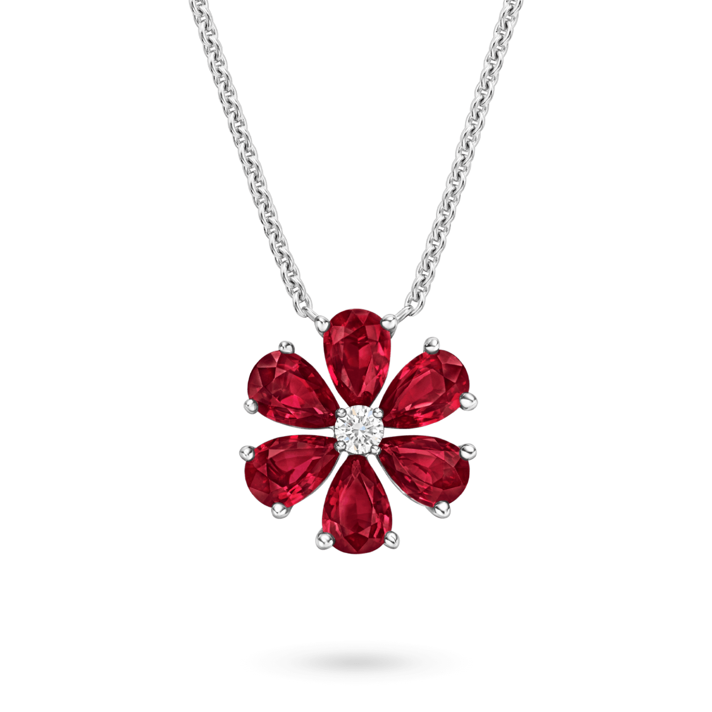 Ruby and diamond pendant hot sale