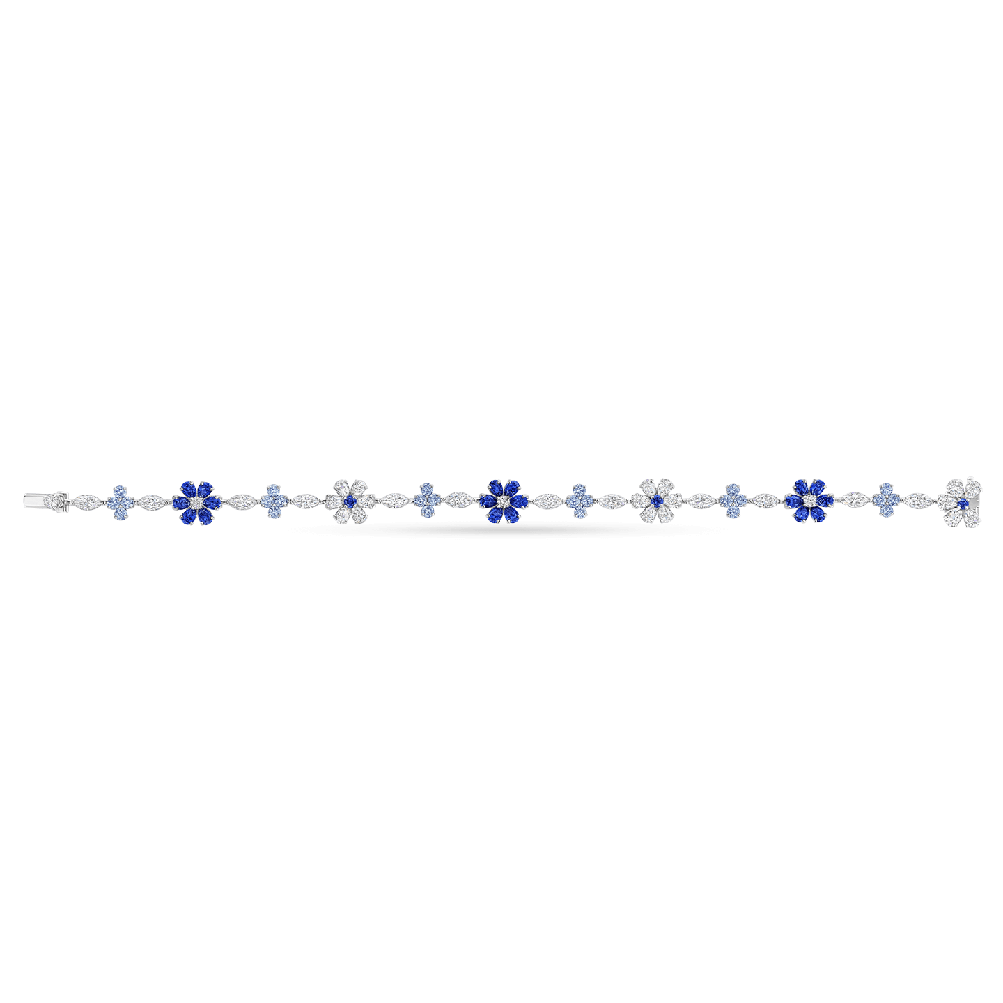 Forget-Me-Not Sapphire and Diamond Bracelet, Product Image 2