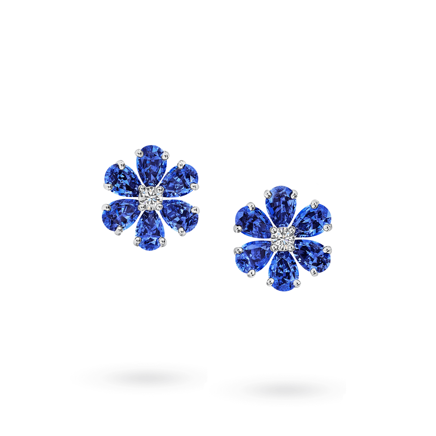 Forget-Me-Not Sapphire and Diamond Earrings, Product Image 1