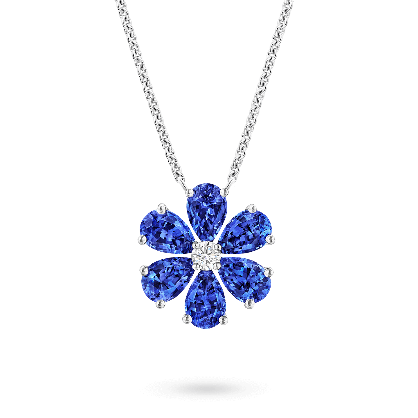 Forget Me Not Sapphire and Diamond Pendant Harry Winston