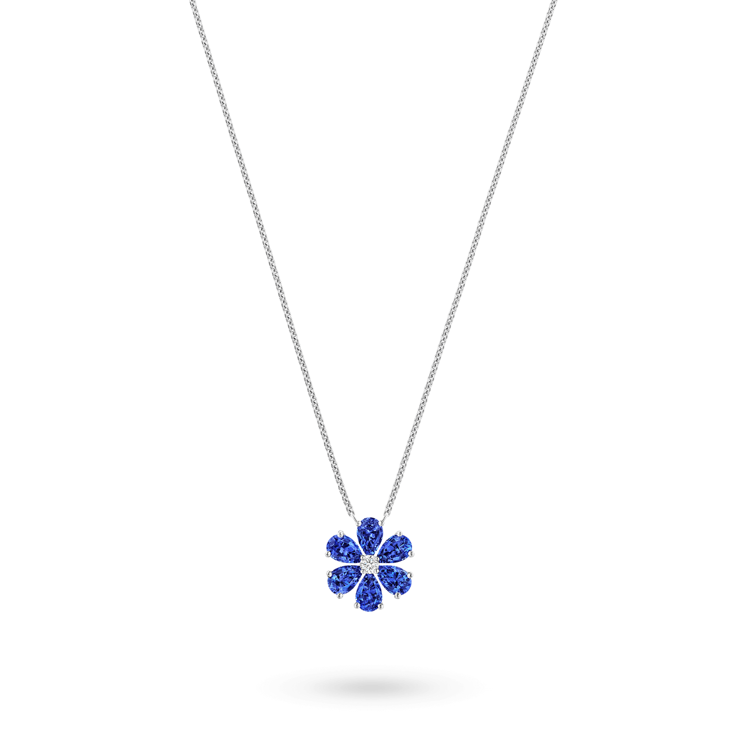 Forget-Me-Not Sapphire and Diamond Pendant, Product Image 2