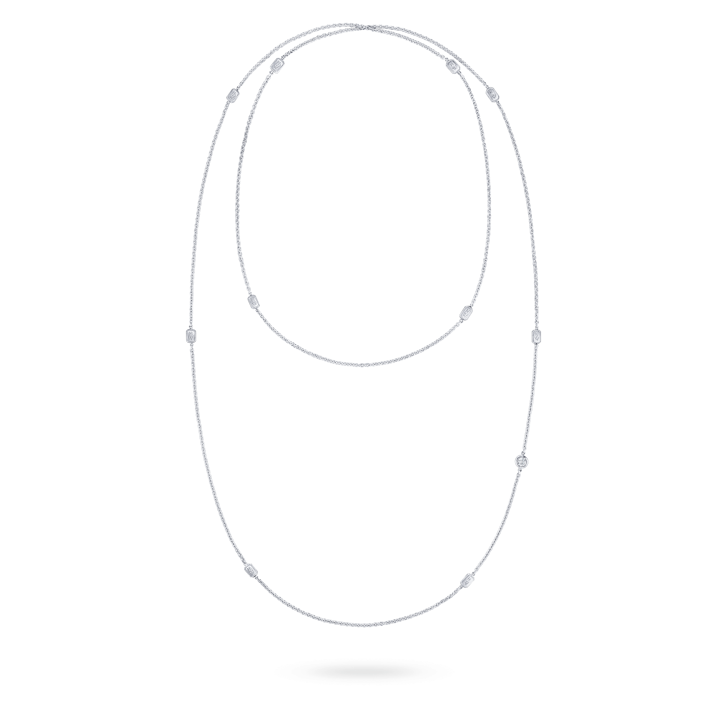 HW Logo White Gold Diamond Sautoir, Product Image 1