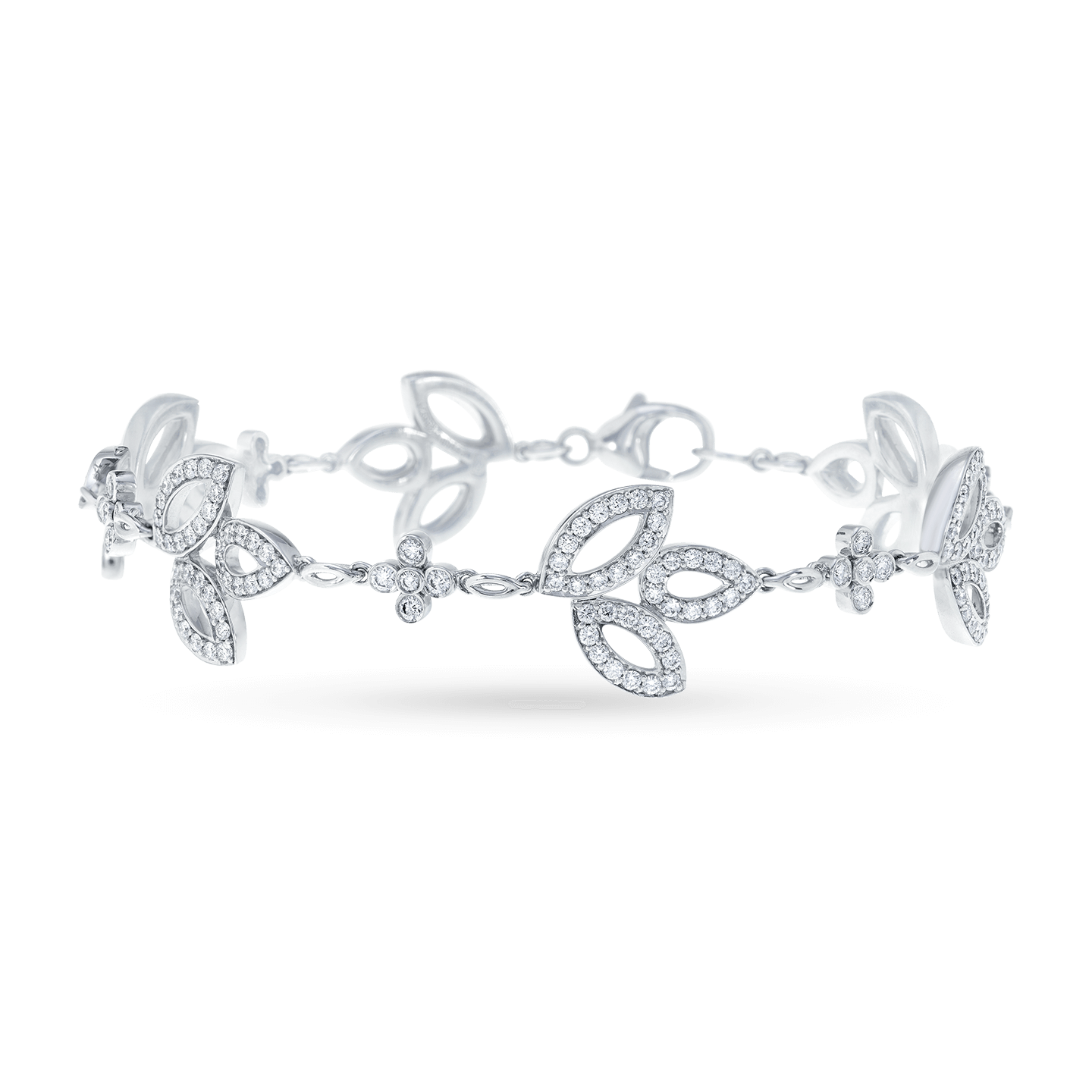 Lily Cluster Diamond Bracelet in Platinum, Product Image 1