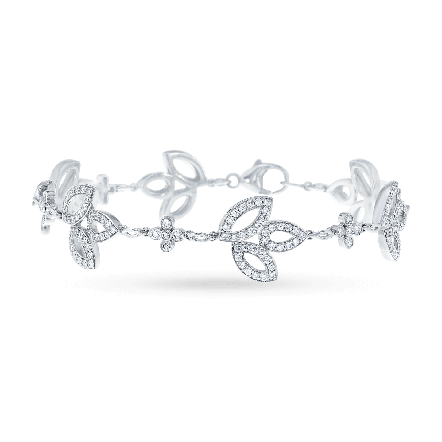 Bracelet Lily Cluster en platine et diamant