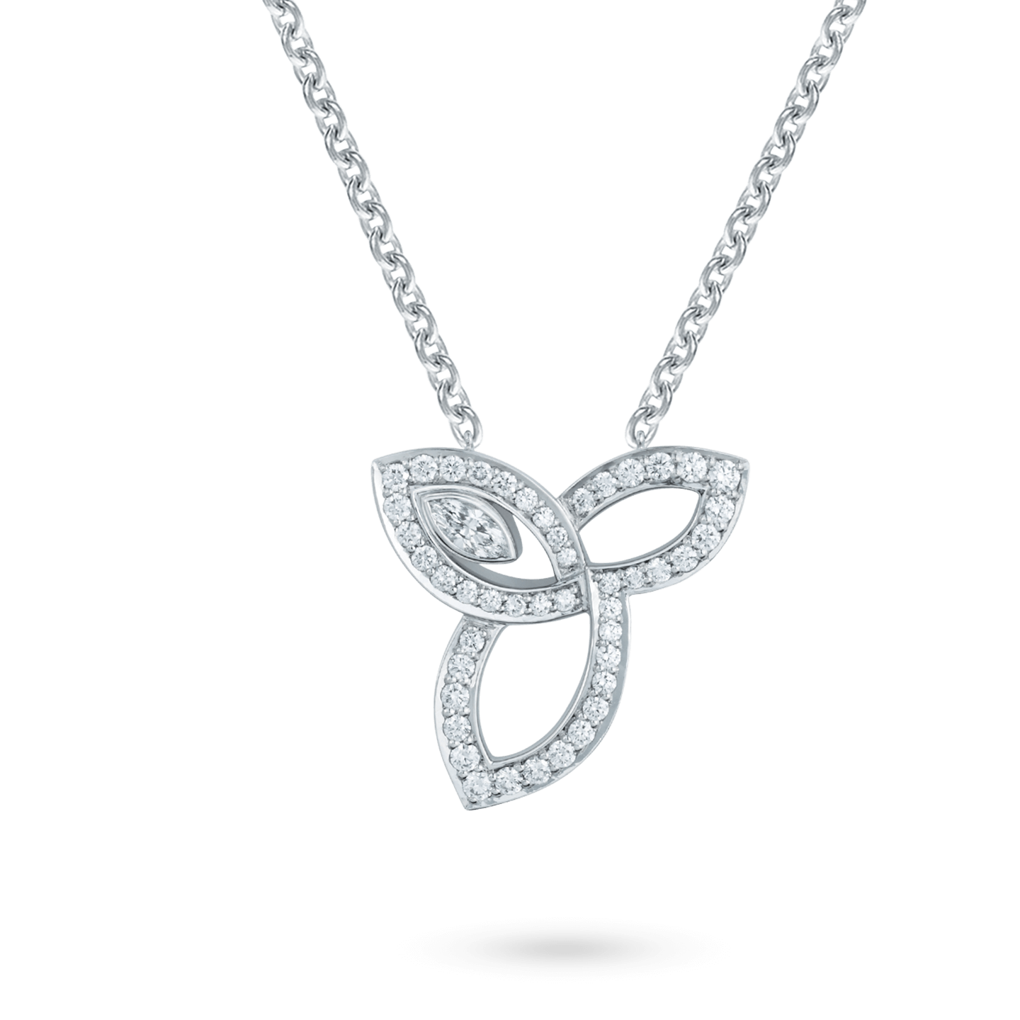 Lily Cluster Diamond Pendant in Platinum, Product Image 1