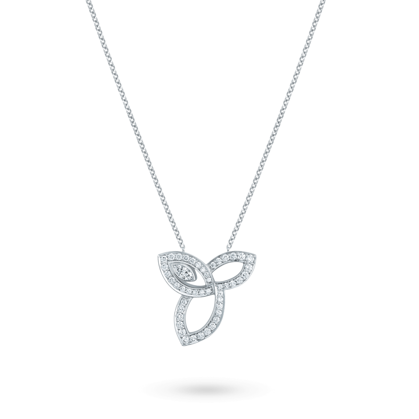 Lily Cluster Diamond Pendant in Platinum, Product Image 2