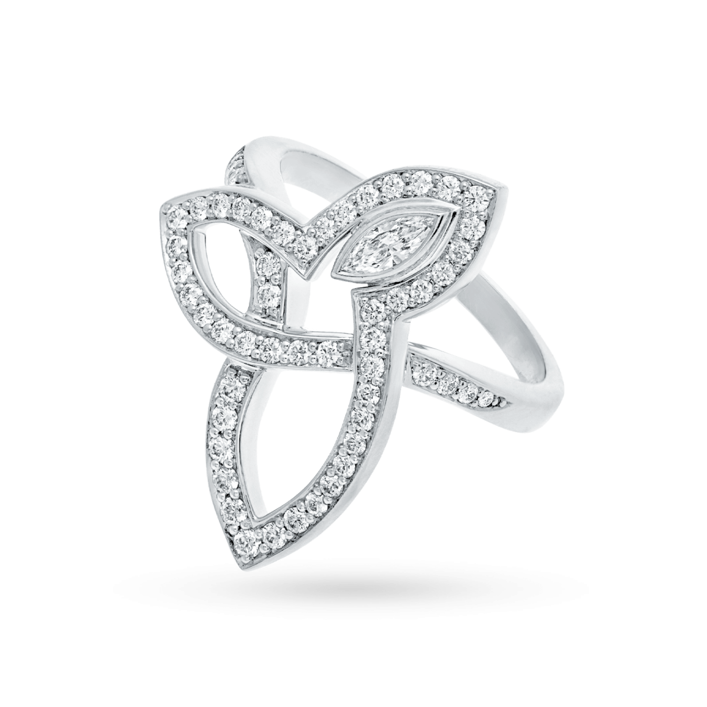 Lily Cluster Diamond Ring in Platinum, Product Image 2