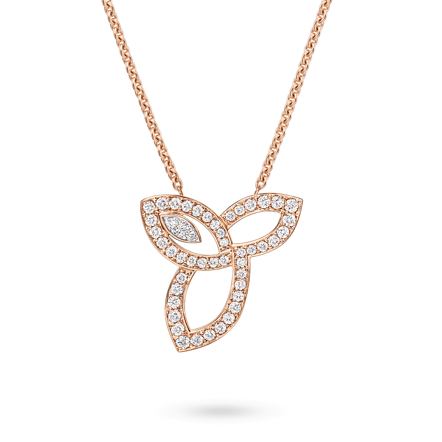 Lily Cluster Diamond Pendant in Rose Gold, Product Image 1