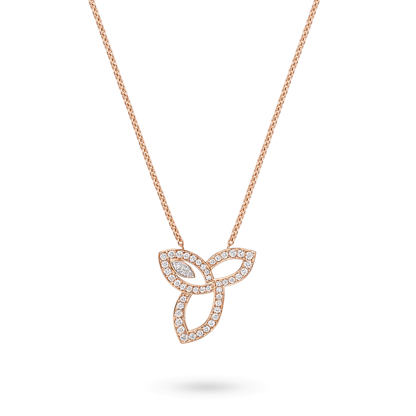 Lily Cluster Diamond Pendant in Rose Gold, Product Image 2